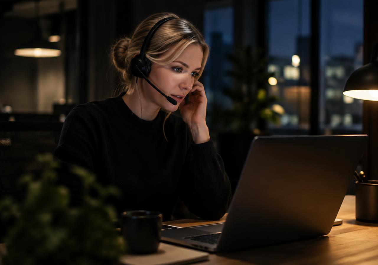 Säljare tränar samtal i SalesFriday Säljsimulator